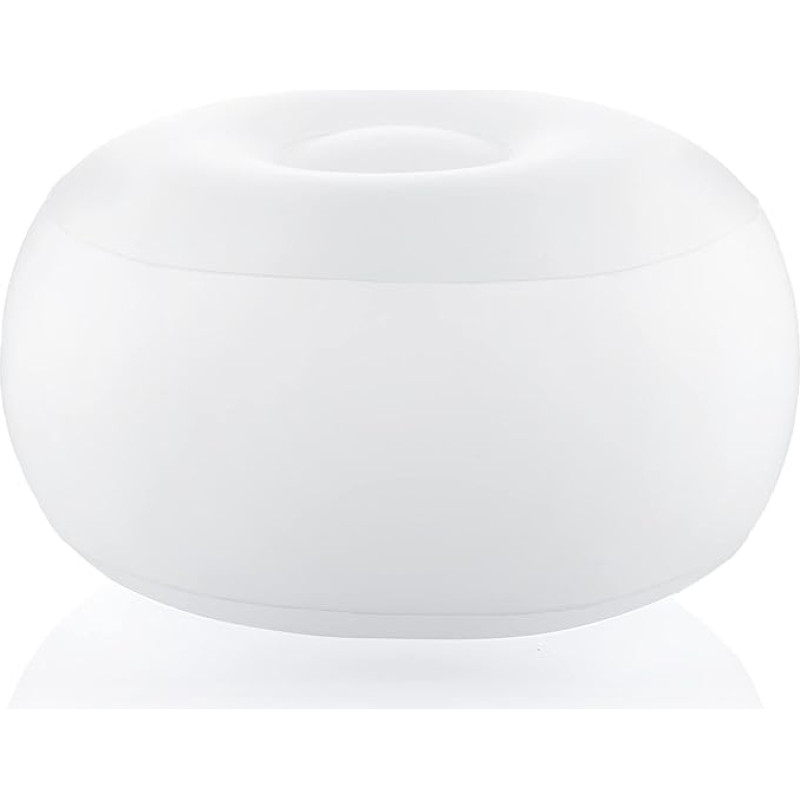 InnovaGoods - Pulight Inflatable LED Stool, Multi-Colour Lighting, Remote Control, Waterproof, for Indoor & Outdoor Use, Includes Air Pump, Portable, White, Unica, Plastic