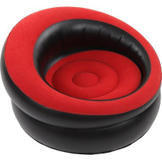 Inflatable Sofa with Flocking, Inflatable Sofa, Inflatable Chair, Super Soft, Lazy Sofa, Sofa, Bean Bag, Chair, Living Room, Bedroom, Reading Room, Office, Travel (Red)