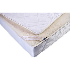100% Merino Lambswool Mattress Topper, Super King Underbed 180 x 200 cm, Cream Ecru