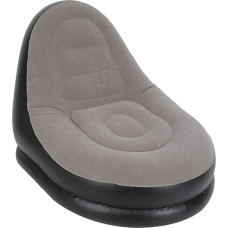 Inflatable Leisure Sofa Chair, Inflatable Lounge Chair, Inflatable Deck Chair, Folding Floor Play Chair with High Backrest and Footstool for Teenagers, Adults, Bedroom, Outdoor