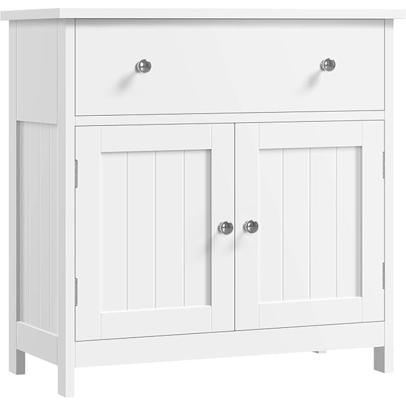 Yaheetech Vannitoakapp sahtli ja 2 uksega, maamaja stiilis, vannitoamööbel vannituppa, 60 x 30 x 60 cm