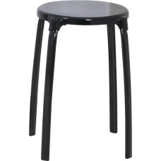 Ridder Bathroom Bathroom-stool, round, PREMIUM Range' Design, Diameter 30 x 46.5 cm, Black/Silver