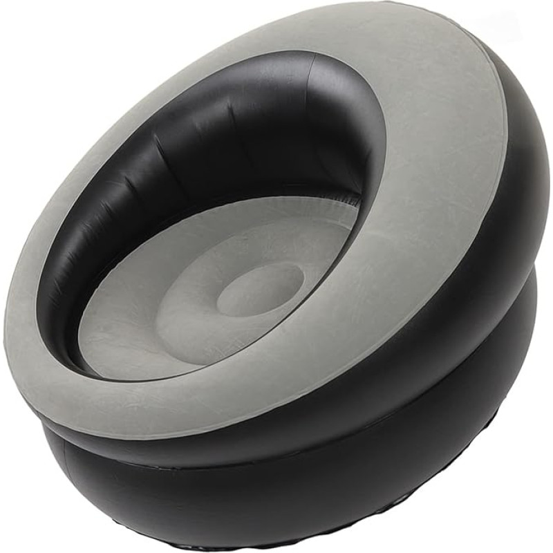 Focket Inflatable Couch, Flocked Air Sofa, Portable Inflatable Chair, Waterproof Inflatable Sofa, Outdoor Lounge Chair, Beach Chair, Camping Chairs for Hiking, Music Festivals (Grey)