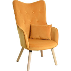 ESTEXO® TV Armchair, Lounge, Recliner, Upholstered Chair, Reading Chair, Fabric, Cushioned, Mustard Yellow Velvet
