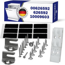 Mounting kit for attaching door to front panel of the dishwasher, fully integratable with the original code 10009603 00626592 626592 for Bosch for Siemens, made in Germany MONTERAL