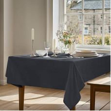 Deconovo Outdoor Tablecloth, Water-Repellent, Weatherproof, Waterproof Tablecloths, Garden Table, 300 x 150 cm, Dark Grey, Pack of 1