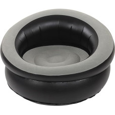 Inflatable Couch, Inflatable Sofa Chair, Portable Inflatable Chair, Flocked Air Sofa with Quick Valve, Air Chair for Living Room, Bedroom, Reading Room, Office, Balcony, Travel (Grey)