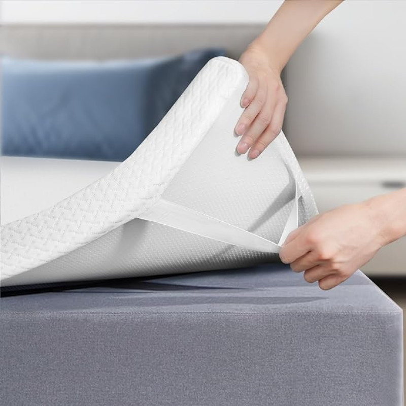 FRIDEKO 7.5 cm Height Mattress Topper 120 x 200 cm, Mattress Topper, H2 & H3 Gel Memory Foam Topper, Removable and Washable Cover, Suitable for Box Spring Bed, Sofa Beds