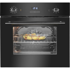Bomann Built-in Oven with Grill, Hot Air & Top/Bottom Heat, Oven 56 L, Oven with 50 °C - 250 °C Range & Touch Control, Oven with 9 Oven Functions and Removable Door, EBO 7911 Black
